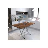 Aldagelsin Dekoratif Katlanır Masa Mutfak Masası (70*120) Ceviz 70 X 110