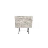 Aldagelsin Gri Mermer Desenli Katlanabilir Mutfak Bahçe Ve Çalışma Masa 60X90 Kahve Mermer