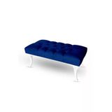 Aldagelsin Kapitoneli Ayak Ucu Kapı Önü Antre Bench Puf 120 Cm Koyu Mavi