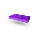Aldagelsin Kapitoneli Ayak Ucu Kapı Önü Antre Bench Puf 120 Cm Lila