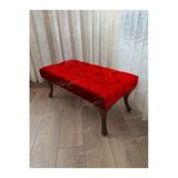 Aldagelsin Kapitoneli Ayak Ucu Kapı Önü Antre Bench Puf Ceviz Ayak (100*45) Kırmızı 100 X 40