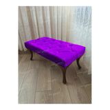 Aldagelsin Kapitoneli Ayak Ucu Kapı Önü Antre Bench Puf Ceviz Ayak (120*45) Lila 120 X 45