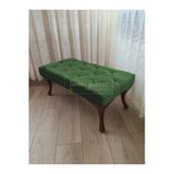 Aldagelsin Kapitoneli Ayak Ucu Kapı Önü Antre Bench Puf Ceviz Ayak (120*45) Yeşil 120 X 45