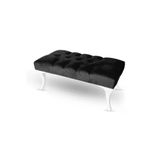 Aldagelsin Kapitoneli Ayak Ucu Kapı Önü Antre Bench Puf Siyah 45 X 90