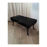Aldagelsin Kapitoneli Ayak Ucu Kapı Önü Antre Bench Puf Siyah Ayak (100*45) Siyah 100 X 40