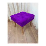Aldagelsin Kapitoneli Makyaj Pufu Ayak Ucu Puf Gold Ayak (45*45) Lila 45 X 45