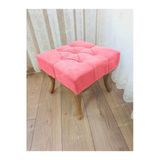 Aldagelsin Kapitoneli Makyaj Pufu Ayak Ucu Puf Gold Ayak (45*45) Pembe 45 X 45
