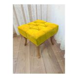 Aldagelsin Kapitoneli Makyaj Pufu Ayak Ucu Puf Gold Ayak (45*45) Sarı 45 X 45