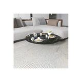 Aldagelsin Klasik Yuvarlak Katlanabilir Ayaklı Hamur Açma Yer Sofrası Siyah Mermer 90 X 90