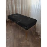 AldaGelsin Lüks Modern Çizgi Model Bench Puf (100 Cm) - 100 x 45 cm - Siyah