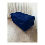 Aldagelsin Lüks Sandıklı Kapitoneli Ayakucu Puf Bench 110 Cm Gümüş Ayak Laci 110 X 42