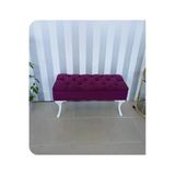 Aldagelsin Lüks Yarım Sandıklı Kapitoneli Dekoratif Puf Bench 120Cm Mor 90 X 45