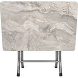 AldaGelsin Mermer Desenli Katlanabilir Mutfak Bahçe Çalışma Masa (60*90) - Antrasit - 60 x 90 cm