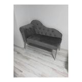 Aldagelsin Metalda Josefin Bench Koltuk Berjer Gümüş Seri 130 Cm Gri