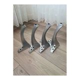 Aldagelsin Mobilya Koltuk Sehpa Komidin Puf Bench Lükens Ayak 28 Cm 4 Adet Gümüş