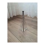 Aldagelsin Mobilya Koltuk Sehpa Komidin Puf Bench Metal Telli Ayak 32 Cm 2 Adet Gümüş