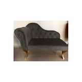 Aldagelsin Modern Köşe Koltuğu Alda Josefin Puf Bench Antrasit Gri 105 X 45