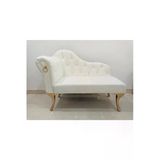 Aldagelsin Modern Köşe Koltuğu Josefin Puf Bench Beyaz 120 X 70