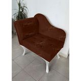 Aldagelsin Tekli Köşe Koltuğu Josefin Bench Beyaz Ayak - Kahve
