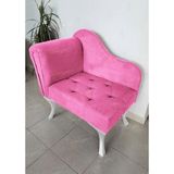 Aldagelsin Tekli Köşe Koltuğu Josefin Bench Beyaz Ayak - Pembe