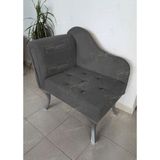 Aldagelsin Tekli Köşe Koltuğu Josefin Bench Gümüş Ayak - Antrasit