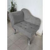 Aldagelsin Tekli Köşe Koltuğu Josefin Bench Gümüş Ayak - Gri