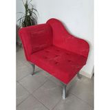Aldagelsin Tekli Köşe Koltuğu Josefin Bench Gümüş Ayak - Kırmızı