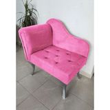 Aldagelsin Tekli Köşe Koltuğu Josefin Bench Gümüş Ayak - Pembe