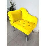 Aldagelsin Tekli Köşe Koltuğu Josefin Bench Gümüş Ayak - Sarı