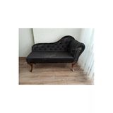 Aldagelsin Ters Kol Dekoratif Bihter Koltuk Josefin Puf 110 Cm Ceviz Ayak Siyah 110 X 50