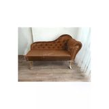 Aldagelsin Ters Kol Dekoratif Bihter Koltuk Josefin Puf 110 Cm Gold Ayak Kahve 110 X 42