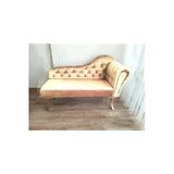 Aldagelsin Ters Kol Dekoratif Bihter Koltuk Josefin Puf 110 Cm Gold Ayak Vizon 110 X 42