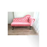 Aldagelsin Ters Kol Dekoratif Bihter Koltuk Josefin Puf 110 Cm Siyah Ayak Pembe 110 X 50