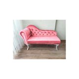 Aldagelsin Ters Kol Dekoratif Bihter Koltuk Josefin Puf 120 Cm Beyaz Ayak Pembe 120 X 50