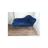 Aldagelsin Ters Kol Dekoratif Bihter Koltuk Josefin Puf 130 Cm Gold Ayak Laci 45 X 130
