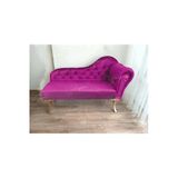 Aldagelsin Ters Kol Dekoratif Bihter Koltuk Josefin Puf 130 Cm Gold Ayak Mor 45 X 130
