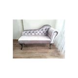 Aldagelsin Ters Kol Dekoratif Bihter Koltuk Josefin Puf 130 Cm Siyah Ayak Gri 50 X 130