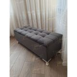 AldaGelsin Yeni Model Lüks Çizgi Kapitoneli Sandıklı Puf Bench (100*45) - Antrasit