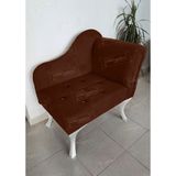 AldaGelsin Yeni Model Tekli Köşe Koltuğu Josefin Bench Beyaz Ayak - Kahve