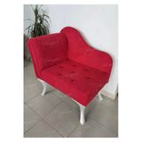Aldagelsin Yeni Model Tekli Köşe Koltuğu Josefin Bench Beyaz Ayak Kırmızı 75 X 45