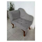 Aldagelsin Yeni Model Tekli Köşe Koltuğu Josefin Bench Ceviz Ayak Gri 75 X 45