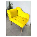 Aldagelsin Yeni Model Tekli Köşe Koltuğu Josefin Bench Gold Ayak Sarı 75 X 45