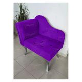 Aldagelsin Yeni Model Tekli Köşe Koltuğu Josefin Bench Gümüş Ayak Eflatun 75 X 45