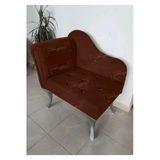 Aldagelsin Yeni Model Tekli Köşe Koltuğu Josefin Bench Gümüş Ayak Kahve 75 X 45