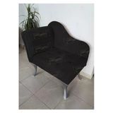 Aldagelsin Yeni Model Tekli Köşe Koltuğu Josefin Bench Gümüş Ayak Siyah 75 X 45