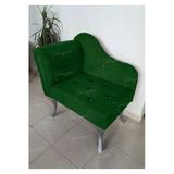 Aldagelsin Yeni Model Tekli Köşe Koltuğu Josefin Bench Gümüş Ayak Yeşil 75 X 45