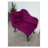 Aldagelsin Yeni Model Tekli Köşe Koltuğu Josefin Bench Siyah Ayak Mor 75 X 45