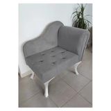 Aldagelsin Yeni Model Ters Kol Tekli Köşe Koltuğu Josefin Bench Beyaz Ayak Gri 75 X 45