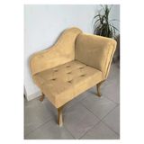 Aldagelsin Yeni Model Ters Kol Tekli Köşe Koltuğu Josefin Bench Gold Ayak Vizon 75 X 45