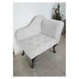 Aldagelsin Yeni Model Ters Kol Tekli Köşe Koltuğu Josefin Bench Siyah Ayak Beyaz 75 X 45